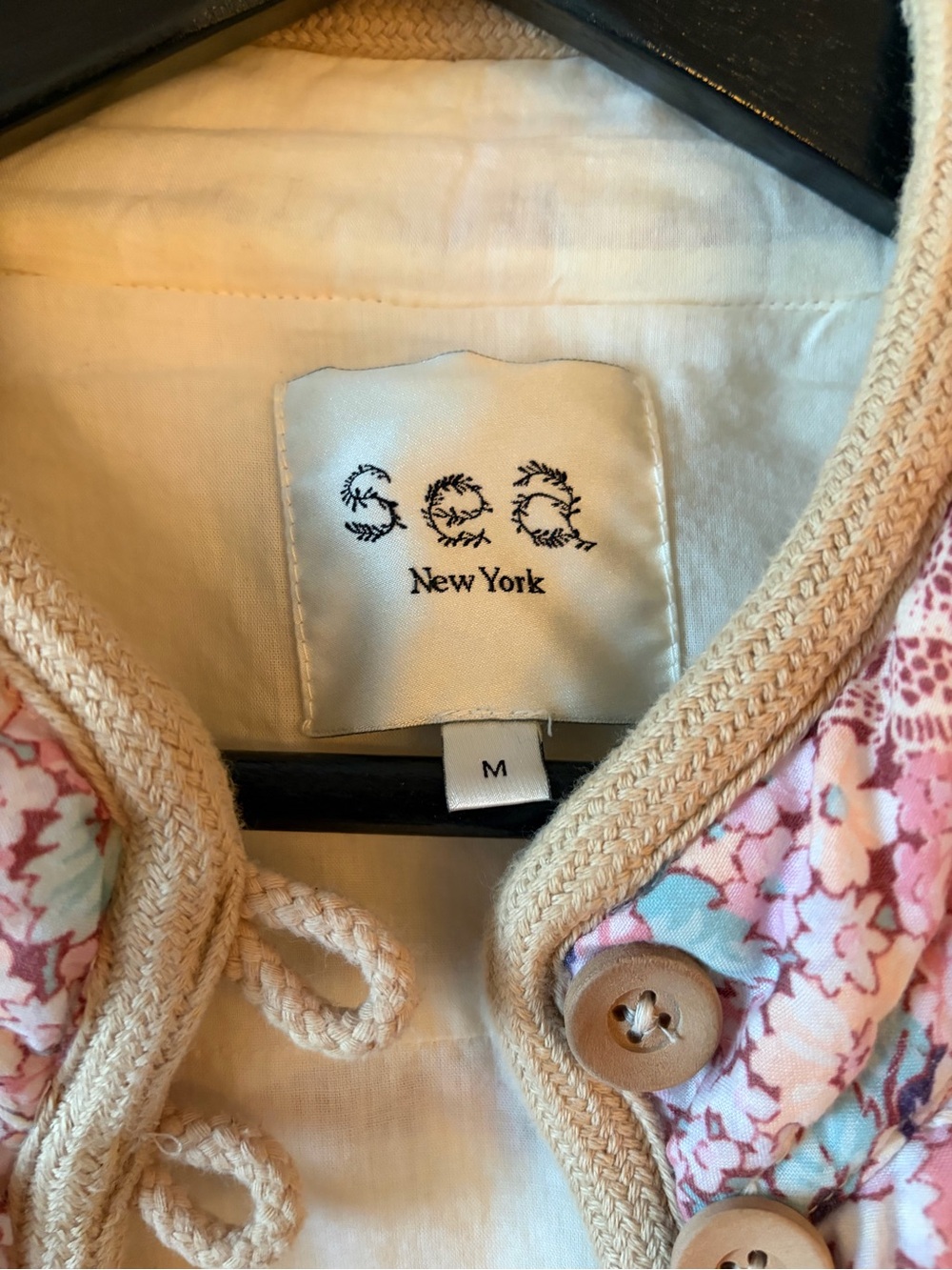 Sea Quilted Patchwork Bomber Jacket in Lavender, Cream & Yellow - Picture 2 of 6